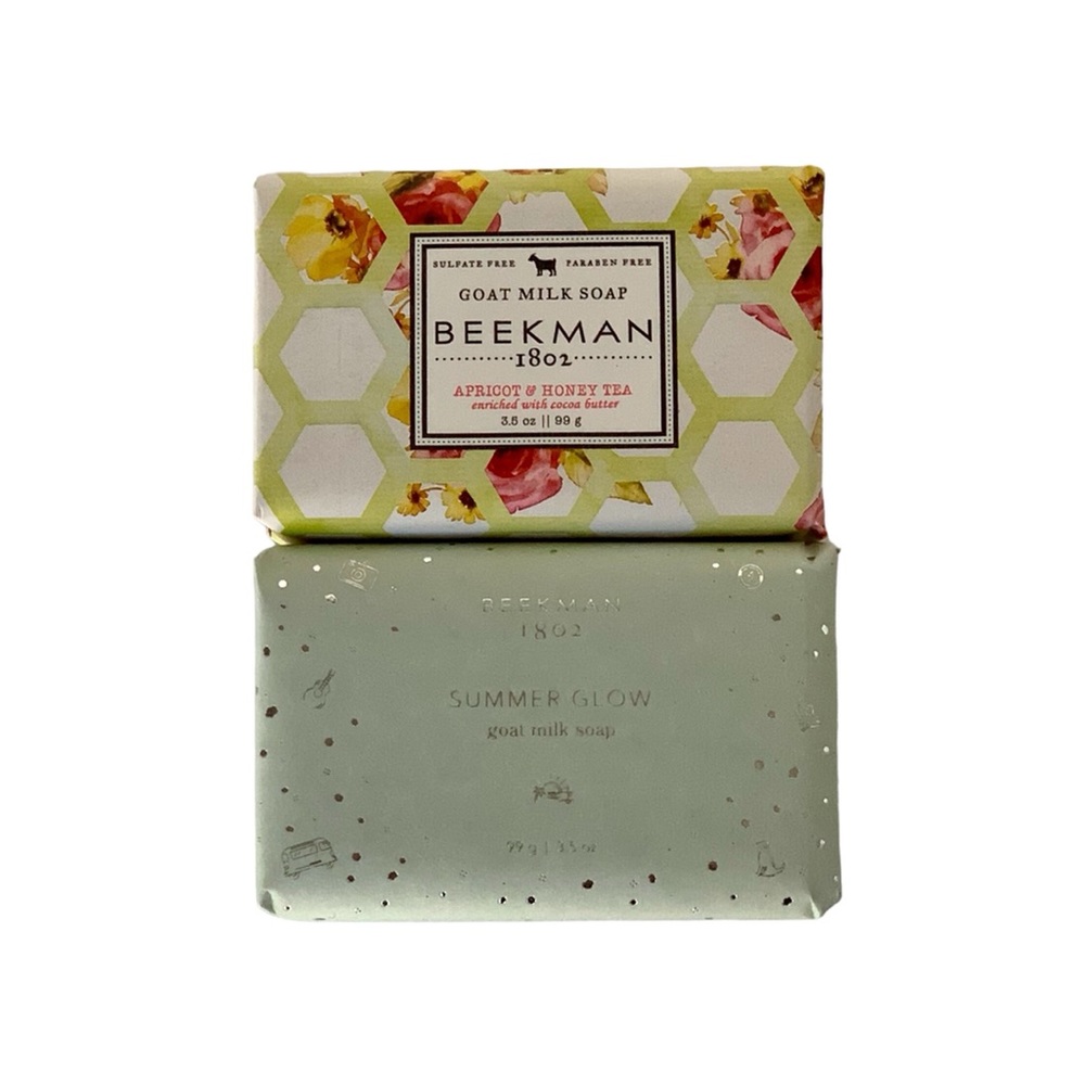 Lot/2 🐐Beekman 1802 Goat Milk Bar Soap 3.5 oz Palm Size